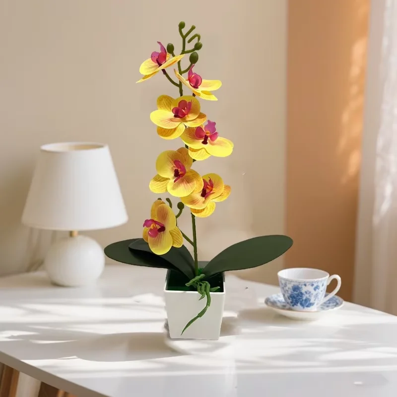 Mini Artificial Eucalyptus Plant in Black Pot