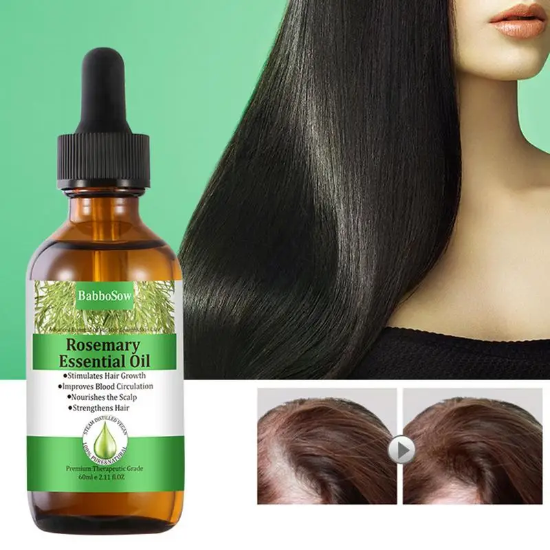 

Rosemary Hair Oil 60ml Anti Hair Loss Fast Growth Essence For Baldness Scalp Damaged Hairs Repair Regrowth Natural Tonic