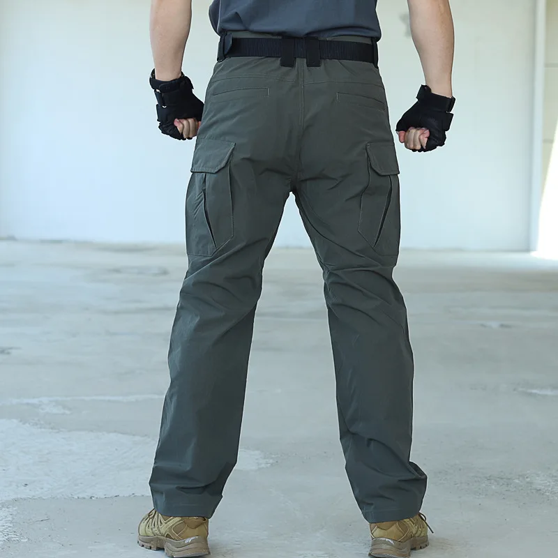 summer Multi-pocket Work Tactical Pants Men Outdoor Waterproof Sports Hiking Climbing Pants Combat Military Cargo Trousers