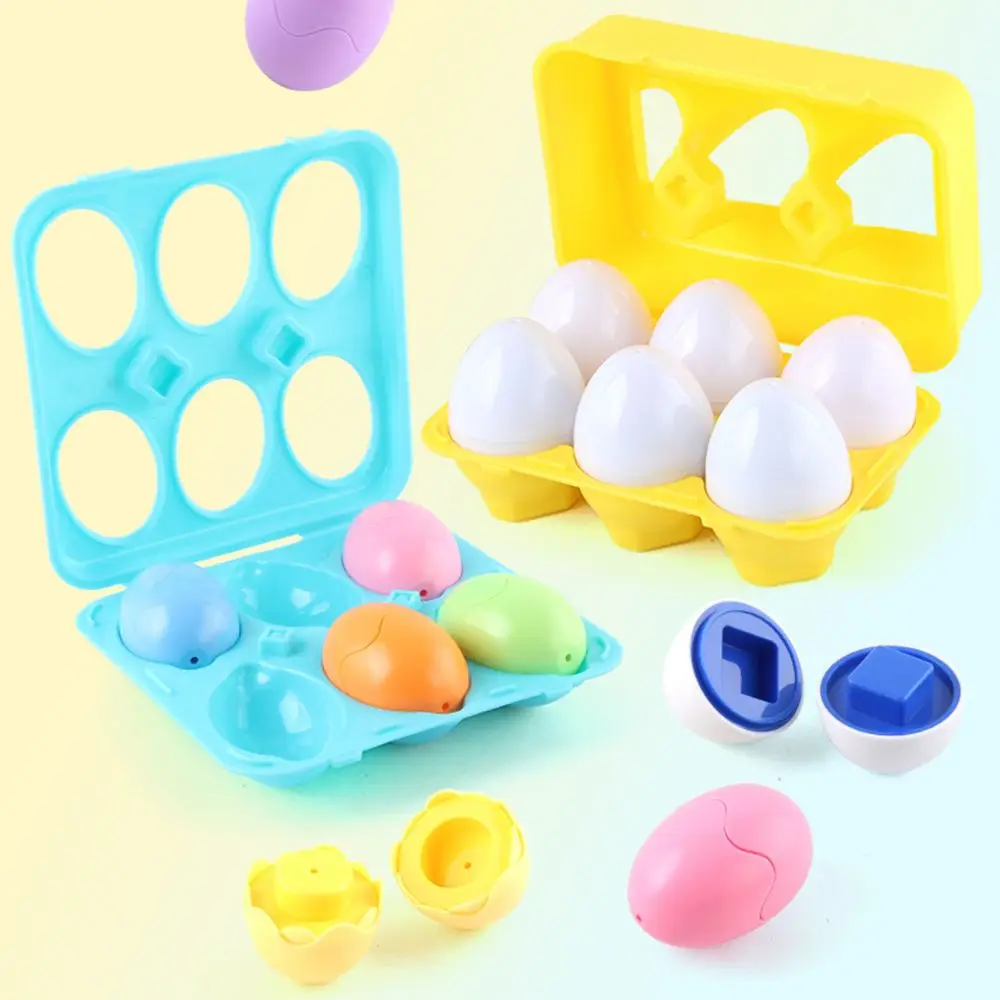 Puzzle Game Smart Eggs Baby Toys Egg Toy Color Shape 6pcs/box