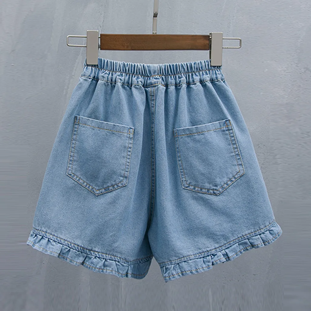 outfits for women New 2022 Women Summer Loose Casual Short Jeans Female High Waist Jean Shorts Korean All-match Ladies Ruffle Denim Short Trousers soffe shorts