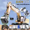 Huina 1523 1:14 Alloy 21 Channel Remote Control Excavator Metal Version 2.4G Wireless Large Construction Vehicle Excavator Toys 1