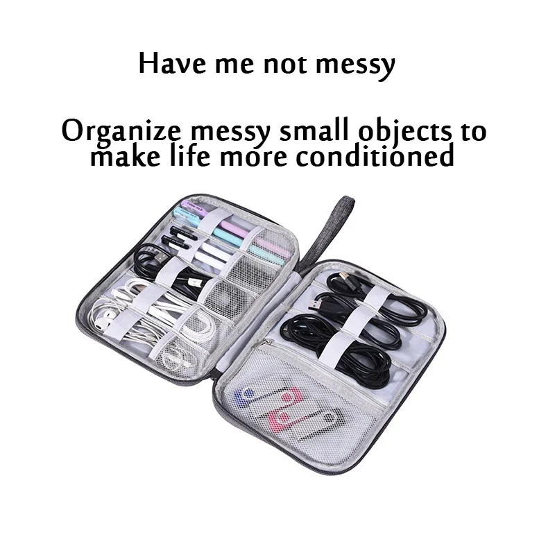 Cable Organizer Bag Electronic Storage Bag Gadget Organizer Charger Cable Wires Headphone Case Travel Digital Accessories Pouch - 5