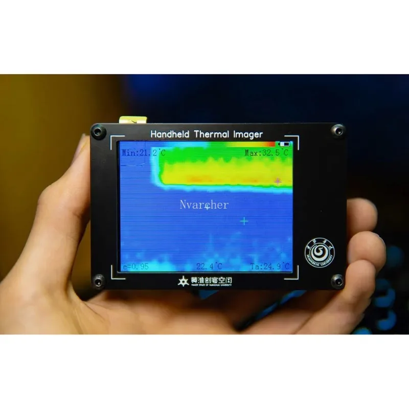 Polegada Mlx90640 Recarregável Faça Você Mesmo Infravermelho Detector de Temperatura de Imagem Térmica Salvar Imagens Equipamento de Reparo Eletrônico 3.2