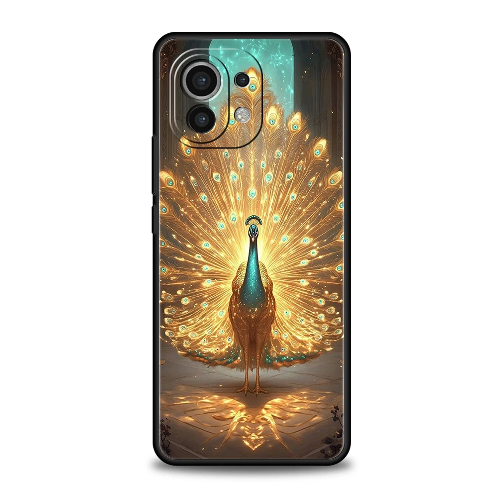 Peacock Pattern Soft TPU Phone Case - Elegant Animal Design Cover