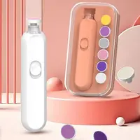 Low Noise Electric Baby Nail Trimmer with LED 360-degree Trimming Baby Nail Clipper Set with Storage Box