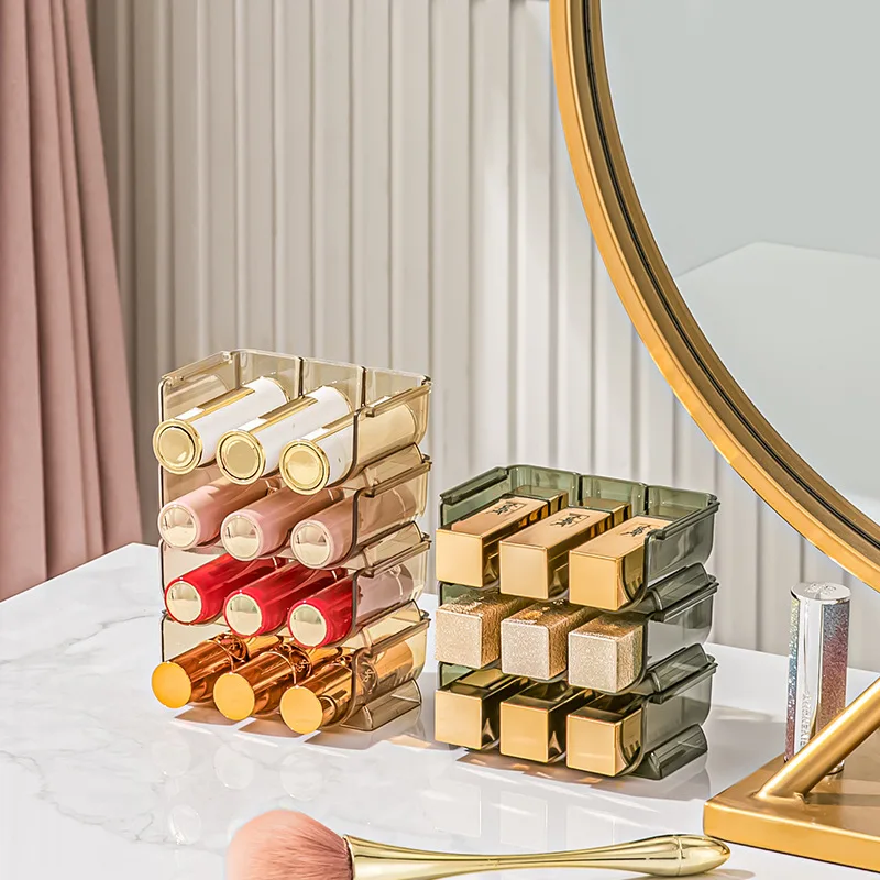 Fashion Lipstick Storage Box Cosmetic Jewelry Box Case Lipstick Display Stand Make Up Organizer Makeup Organizer Storage Case 4