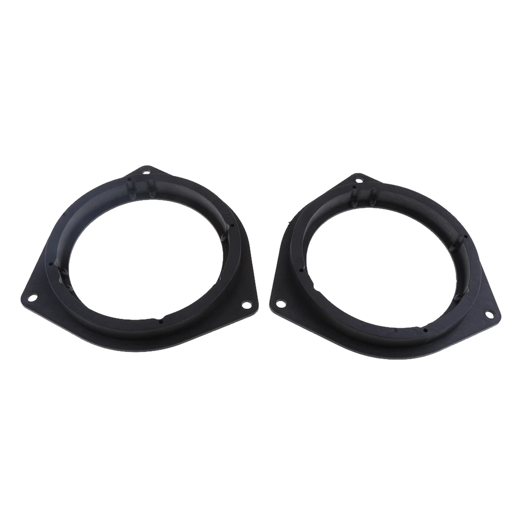6.5 Inch Speaker Adapter Rings - ABS Plastic Car Audio Spacer Brackets For Honda & Acura (Black, Pair With Screws)