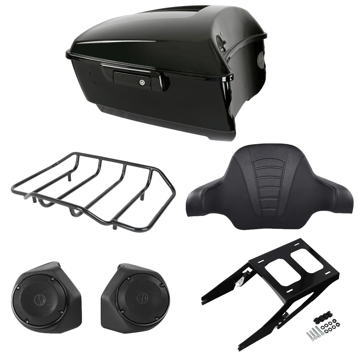 King Pack Trunk 2 Up Mount Rack Speaker Per Harley Tour Pak Sport Glide Flsb 2018-2022 2020 2019 Moto