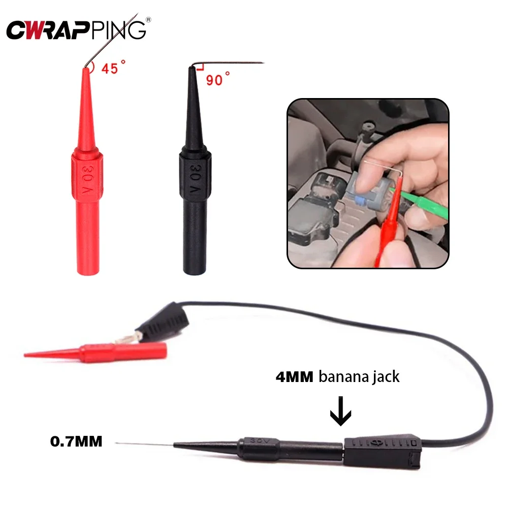 2/4/8PCS Car Tip Probes Diagnostic Tools Insulation Piercing Needle Non-destructive Multimeter Test Pen Clamp Copper Lead Tools 3