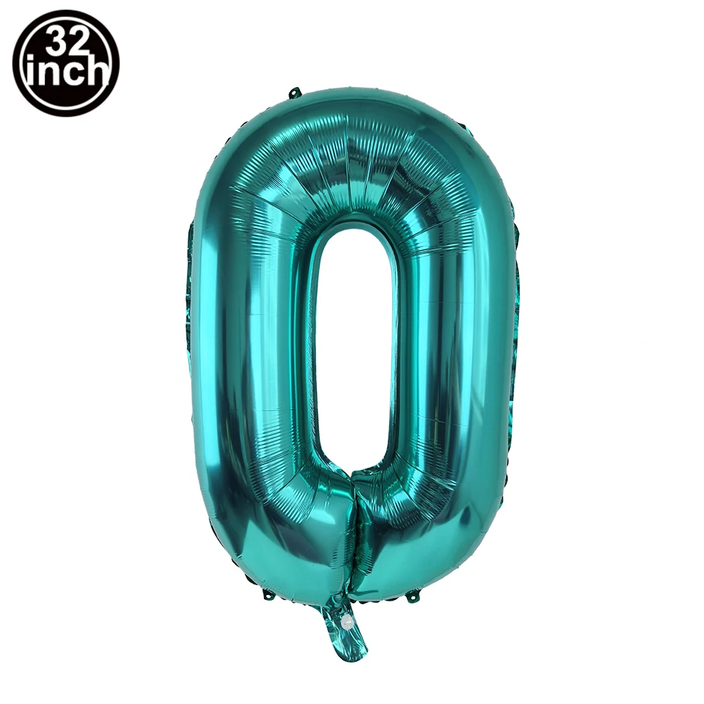 Celebratory Number 0 Jumbo Balloons - Multicolor 32-Inch Party Decor