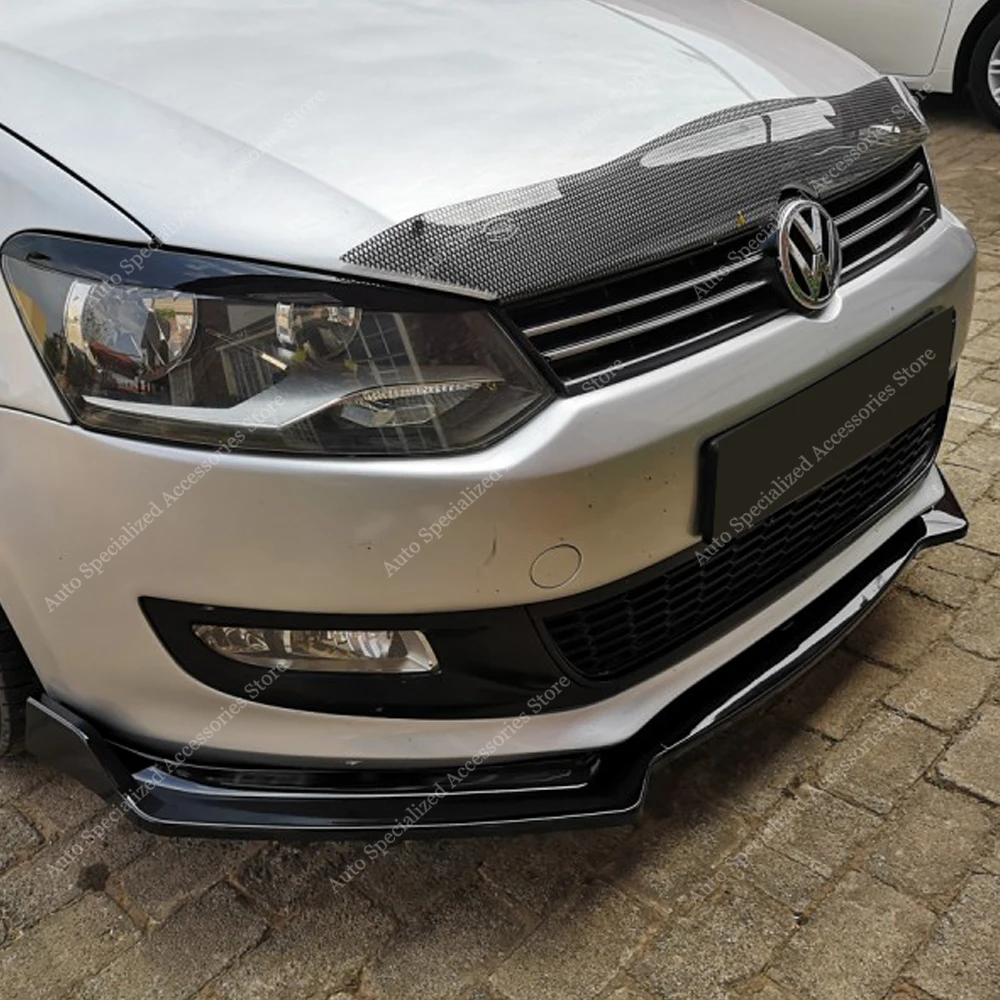 프론트 범퍼 립 스포일러 스플리터 디퓨저 커버 가드, VW 폴로 MK5 6R 6C MPI Tsi Tdi 기본 2009 2013 바디킷 튜닝