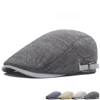 Men Newsboy Caps Spring And Autumn Berets Hats Cotton Polyester 57-62cm Big Head Circumference Striped Brim Casual Style BT0102 1