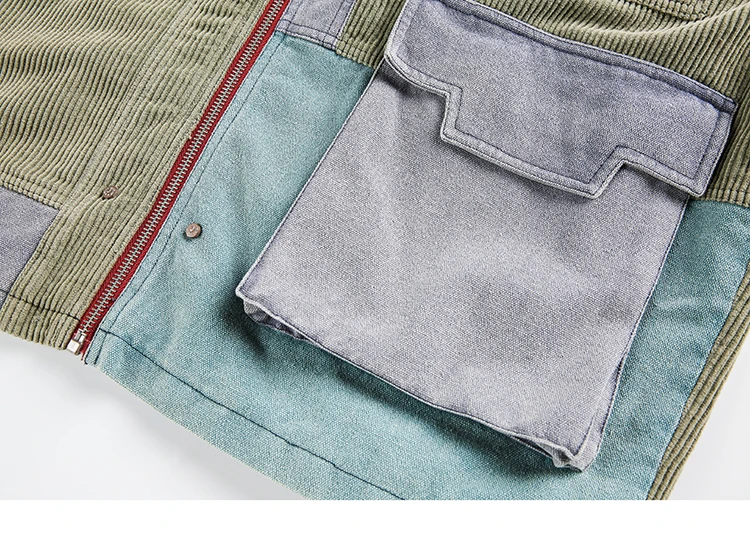 Color Block Patchwork Corduroy Denim Jacket 5 Color Block Patchwork Corduroy Denim Jacket S313243ce2d444d738245da19ababa26f5