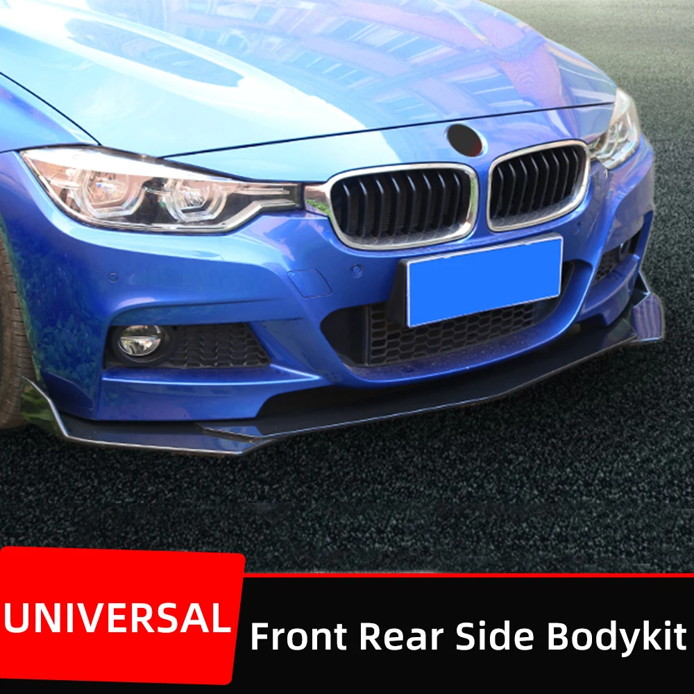 12Pcs/Set Car Universal Body Kit Front Shovel Duck Lip Bumper Chins