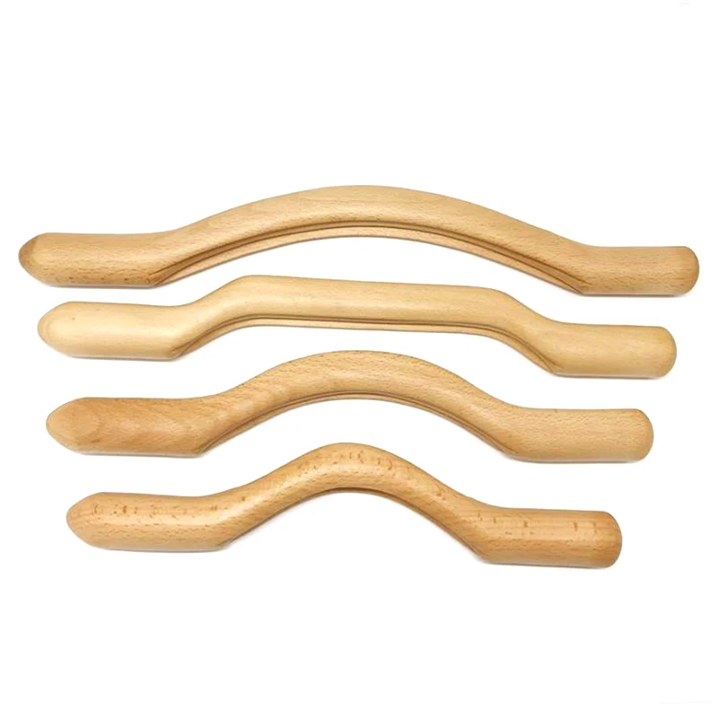 4 Pcs Gouache Scraper Stick For Back Shoulder Neck Waist Leg Scraper For Gouache Massage Made From Natural  Wood  Massage  Tools