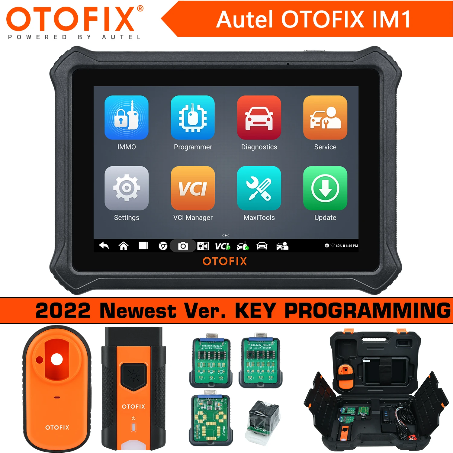 automotive engine analyzer Autel OTOFIX IM1 OE-Level All System Diagnostic, IMMO Key Programming Tool Support All Keys Lost Same Functionality Of IM508 sensor for temperature gauge