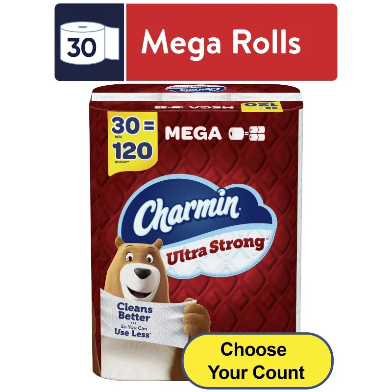 Toilet Roll Paper Charmin Ultra Strong Toilet Paper Mega Roll 242 Sheets per Roll 30 Count