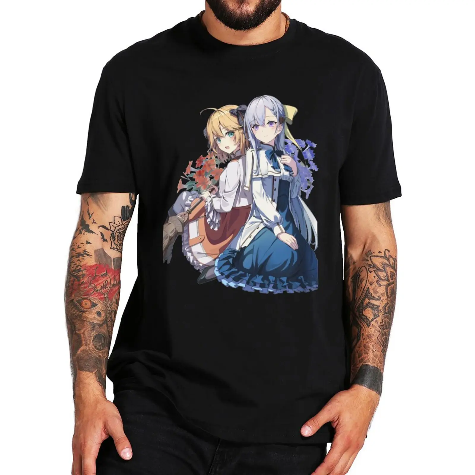 

Футболка для взрослых Anisphia And Euphyllia футболка аниме японская манга подарок для фанатов футболки повседневные хлопковые унисекс мягкие футболки