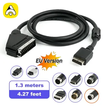 Video composito di alta qualità da 1,3 m su cavo scart RGB SYNC per console per videogiochi Saturn/MD/Xbox/PS1/PS2/PS3