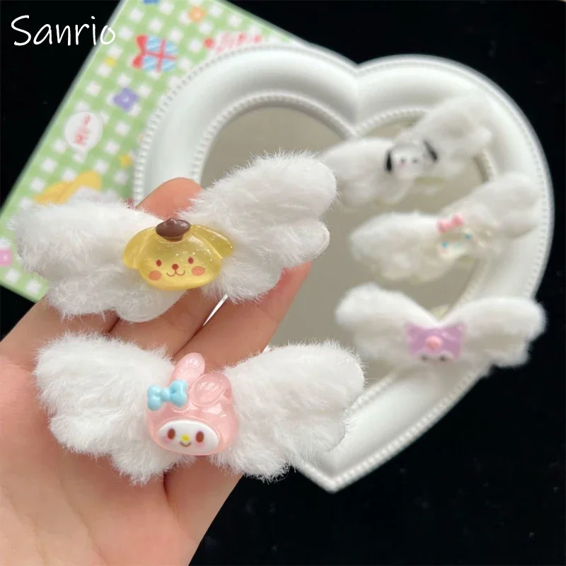 

Sanrio Pompompurin Cinnamoroll Cartoon Plush Star Hair Clip Kuromi My Melody Pochacco Cute Spice Girl Bangs Clip Birthday Gift