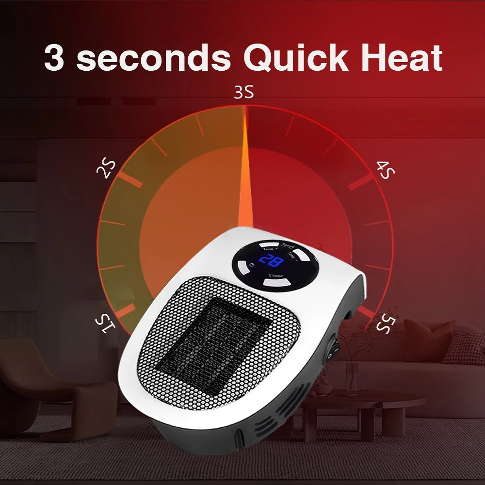 Portable Electric Heater Plug Wall Heater | Household Electric Heating  Heater - 500w - Aliexpress