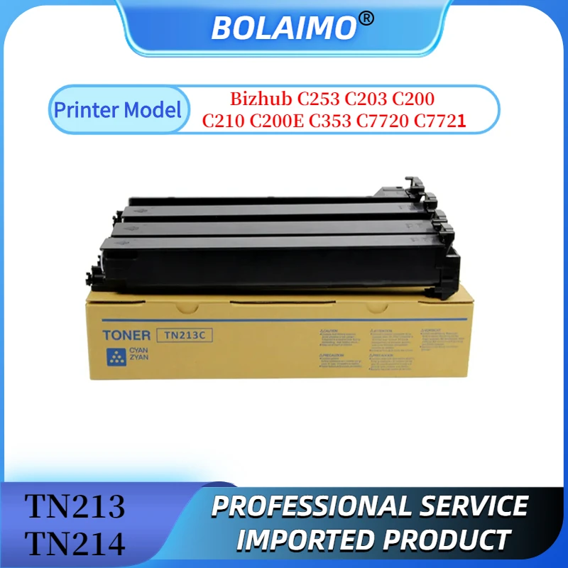 

TN213 TN214 TN314 Toner Cartridge for Konica Minolta Bizhub C253 C203 C200 C210 C200E C353 C7720 C7721 Compatible Color Copier