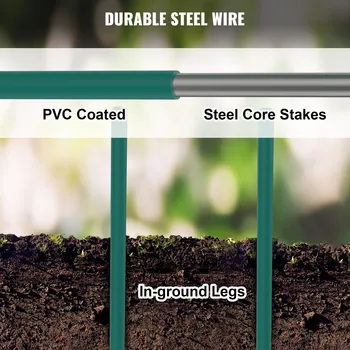 VEVOR Tomato Cages Plant Support Cages 3/5/6/10 Pack Square Steel 3.3 /3.8 FT Green for Garden Plant Care Soil & Accessories 5