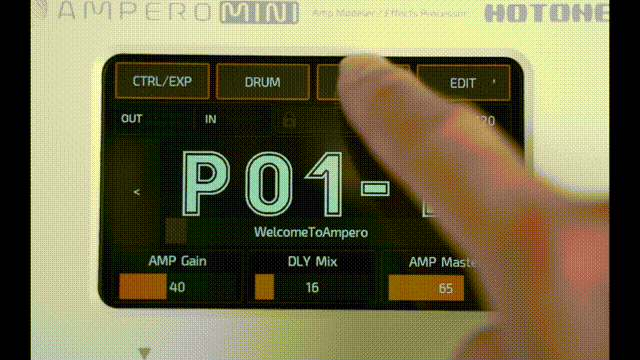 Hotone ampero mini ultra compact amp modeler & effects processor with the dual-core digital signal processing platform 