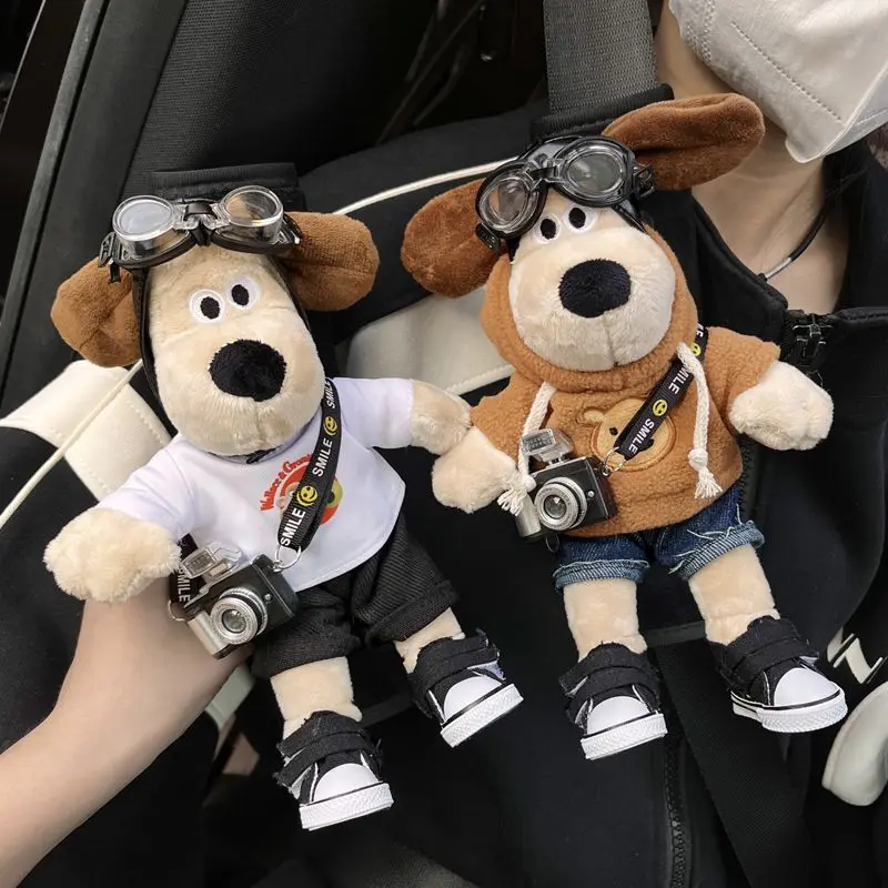 2023 New Car Seat Belt Shoulder Guard Cute Creative Master Dog Doll Car Insurance Belt Anti-abrasion Soft Protection Cover