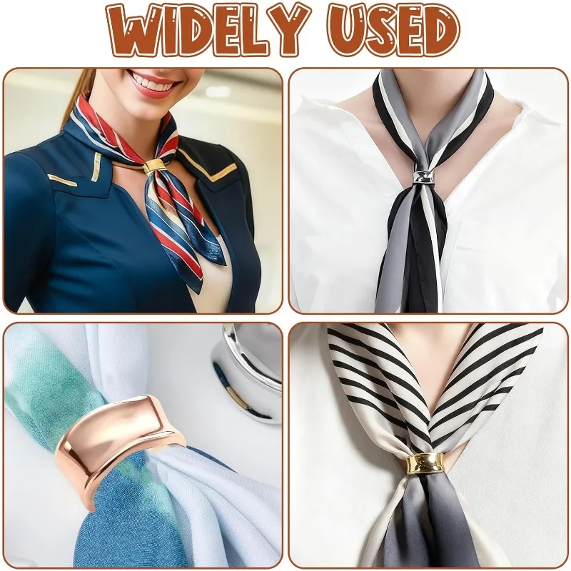 Women's Silk Scarf, Ring Clip, Fashionable Accessory, Fashionable Packaging Buckle for Convenient and Practical Storage