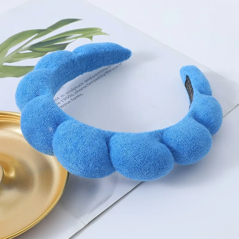 Gnarley Charley Set Fascia E Polsini Per Cura Della Pelle - Con Orecchie Da Coniglio Regolabili, Assorbenti, Blu