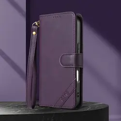Luxury Leather Wallet Case with RFID Blocking for Honor Win - Shockproof and Stylish Protection (PURPLE)