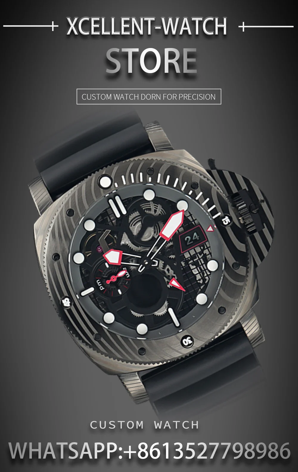 2022 Fashion New Products Sports and Leisure Men's Watch Stainless Steel Sapphire Crystal Self-winding Waterproof Sports Watch