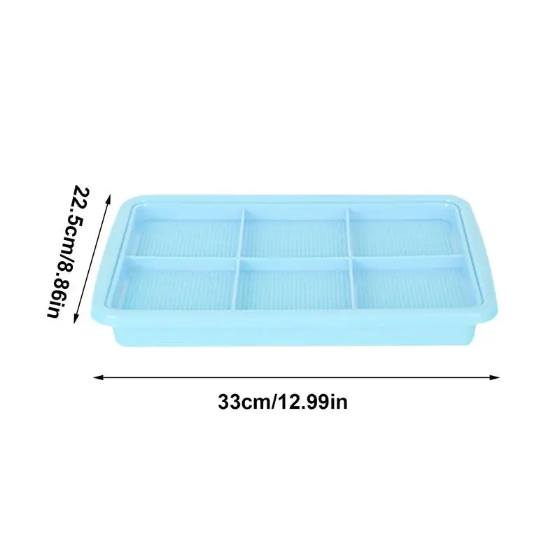 Plant Growing Trays Plant Tray Seedling Tray Propagation Tray Large Capacity Wheatgrass Grower Microgreens & Nursery Tray For 6