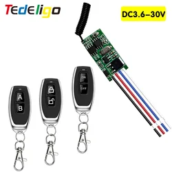 Wireless Remote Control RF 433mhz Relay Receiver DC 3.6V 6V 12V 24V 30V 1CH Module WithTransmitter For LED Lamp Light DIY