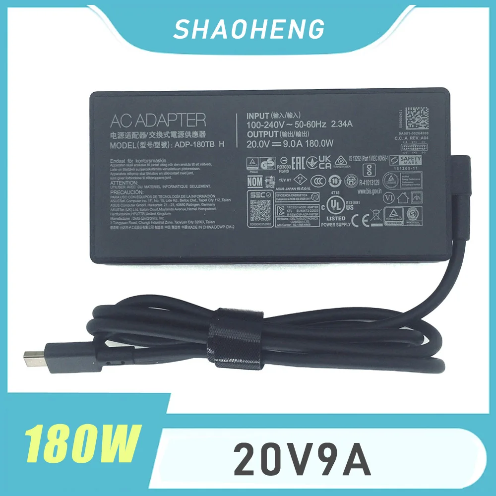 20V 9A 180W 충전기 아수스 ROG 제피러스 G14 (2024), GA403 GA403UI GA403UV GA403UU 게이밍 노트북 AC 어댑터