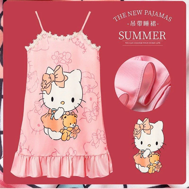 

Детская Пижама Sanrio аниме Cinnamorolls, Милая Ночная рубашка для девочек My Melodys, подарок на день рождения и Рождество