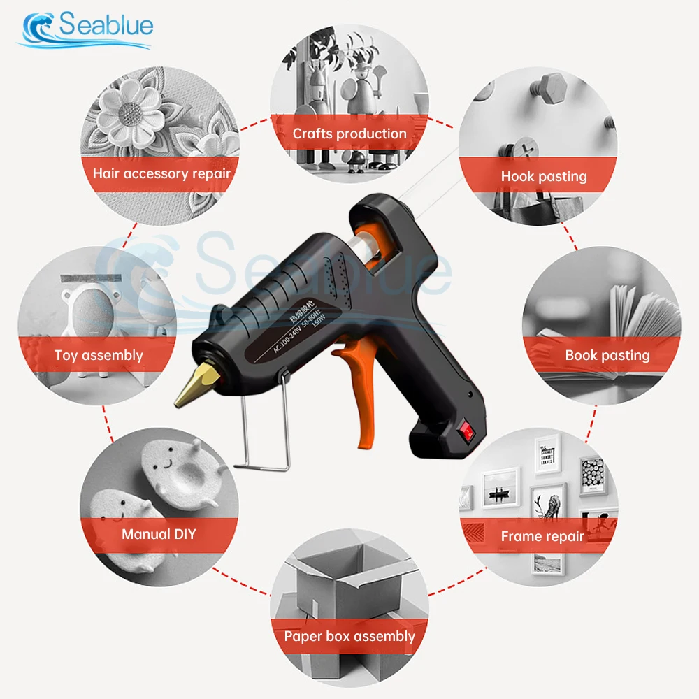 150W Hot Melt Glue Gun DIY Mini Household Industrial Guns Heat Temperature US EU Electric Repair Tool Use 11mm Glue Sticks hot melt glue gun,hot glue gun