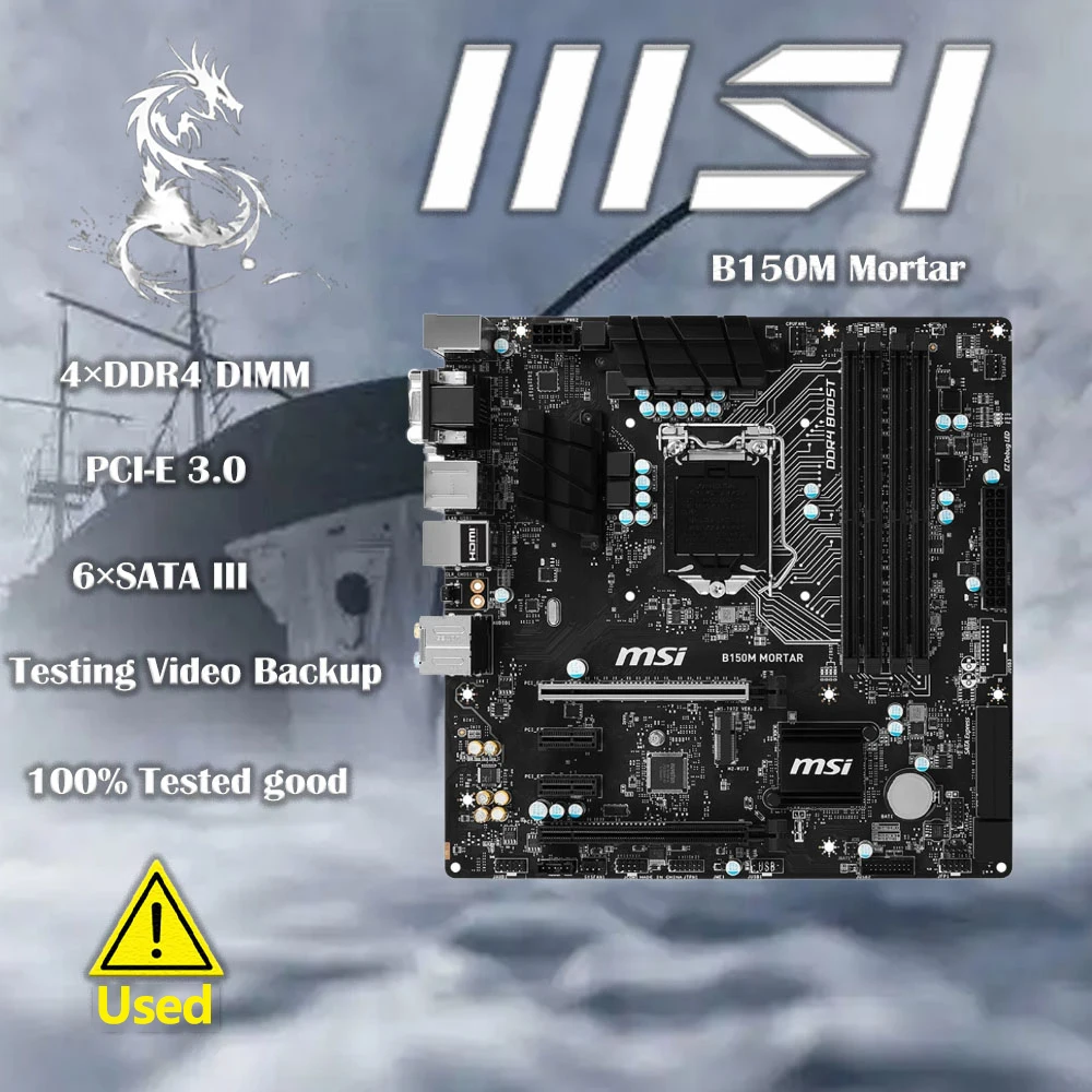 Malta Msi B150M Usata Con Scheda Madre Intel B150 Lga 1151, Supporto Cpu Intel 6Th Generation Core I7/I5/I3/Pentium/Celeron