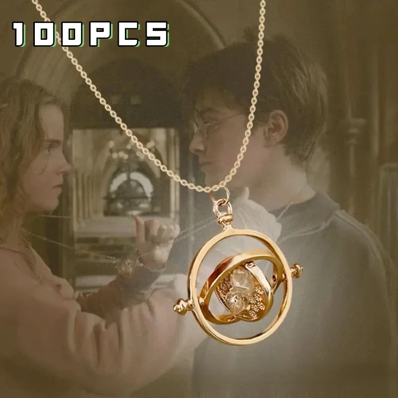 Time Converter Necklace Wand Time Turner Hourglass Snitch Pendant Triangle