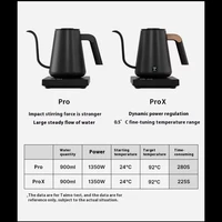 Timemore Fish Pro X 900 ml Pot de contrôle de température de compétition Pot de rinçage électrique à main en acier inoxydable cafetières infusées à la main 2