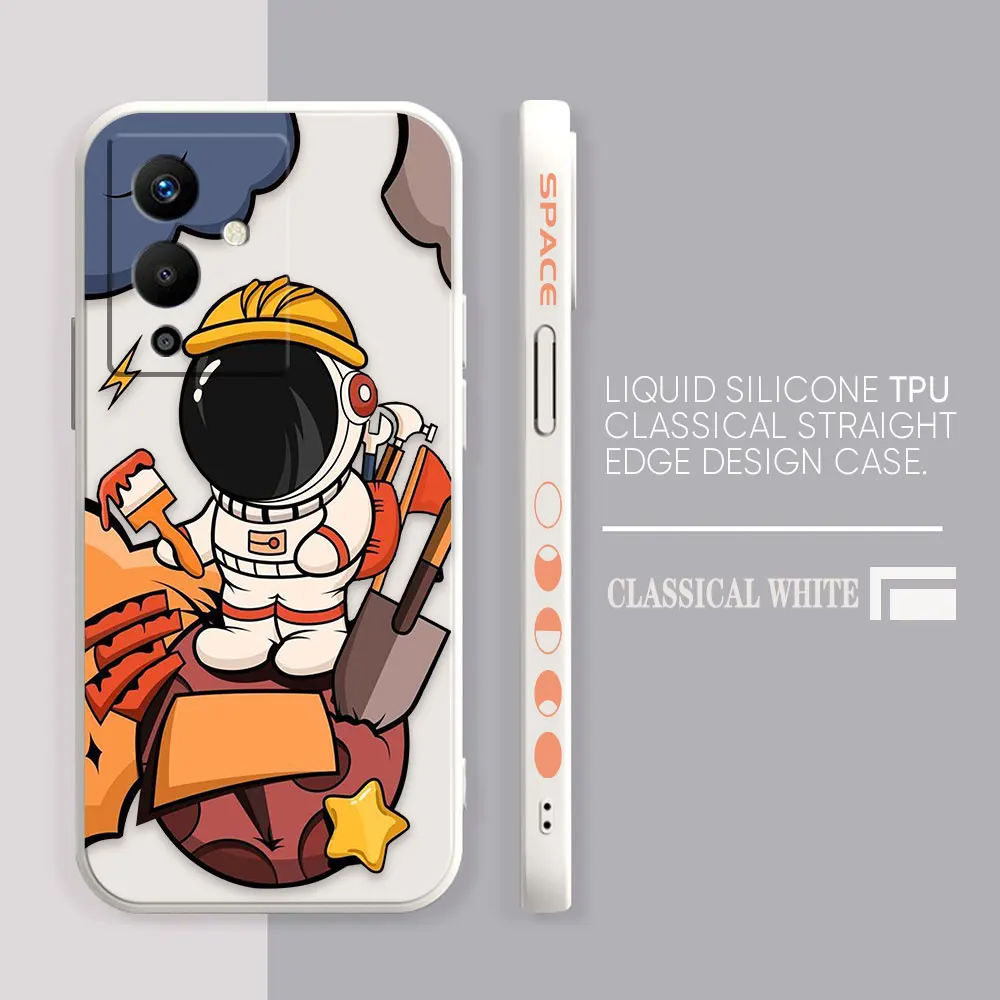 thumbnail image 1 of Phone Case For Infinix SPARK NOTE 11 12 G96 8 SMART 5 6 7 POVA 3 4 PRO Case Cover Funda Cqoue Shell Capa Cartoon Space Astronaut, 1 of 5