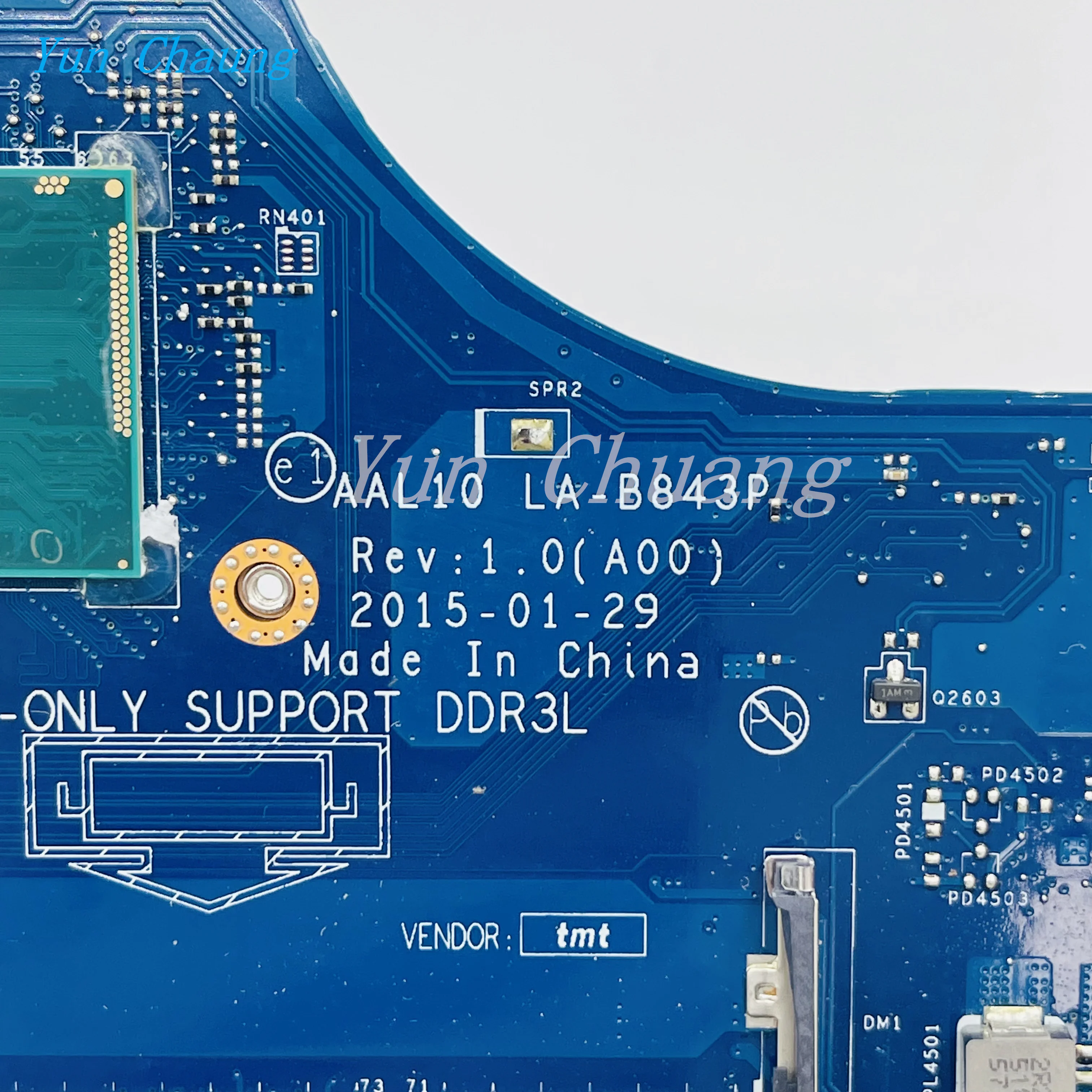 AAL10 LA-B843P para Dell inspiron 14 5458 15 5558 17 5758 Placa