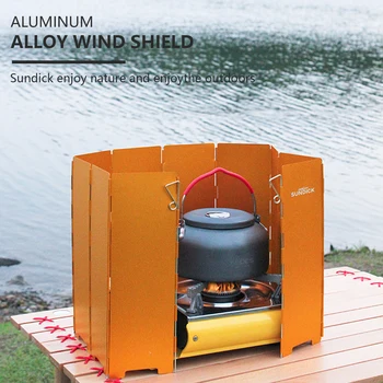 Camping Wind Shield Folding Portable Outdoor Picnic BBQ Gas Burner Windproof Screen Guard Cookware Stove Accessories 2