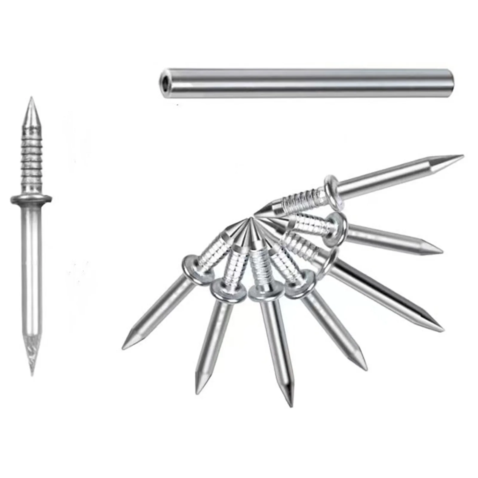 

200PCS Seamless Nail With Double-Headed Skirting Non-marking Nails Steel Seamless Baseboard Installation Two-way Nail Hardware