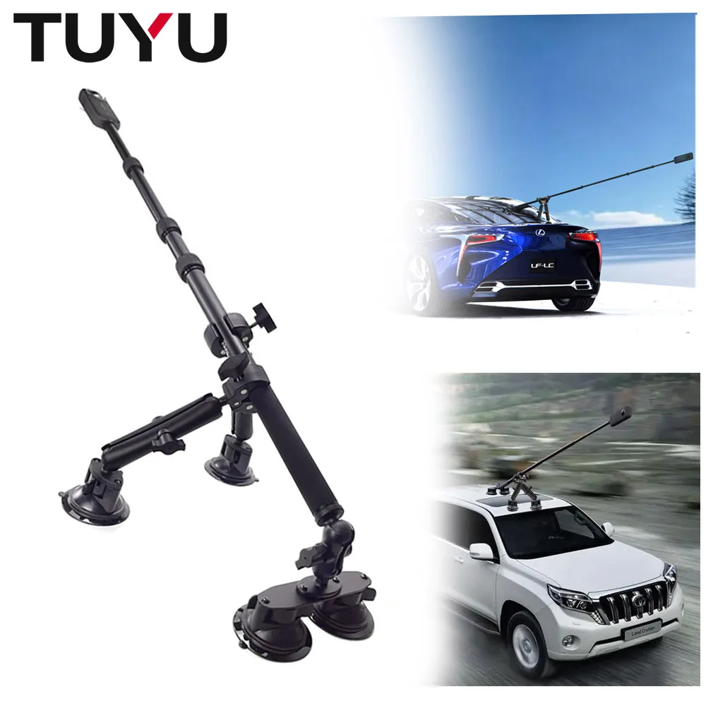 Kit Soporte Con 4 Ventosas Para Cámara De Coche - Ajustable, Para Insta360, GoPro Y Cámaras De Acción