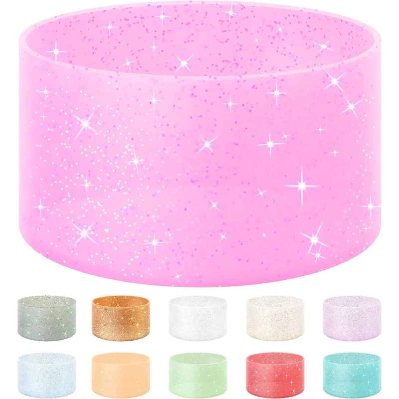 Glitter Silicone Anti-Slip Tumbler Sleeve & Heat Insulation Pad