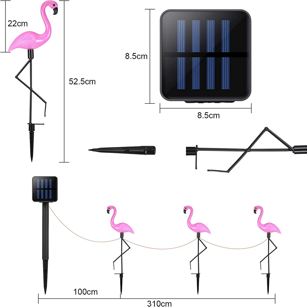 Flamingo Solar Lights Outdoor Solar Decorations Lawn Garden Ornaments Yard Waterproof Stake Lights for Christmas Patio solar lights,solar wall lamp,solar ground lights,led fairy lights,lawn lamp,garden lighting