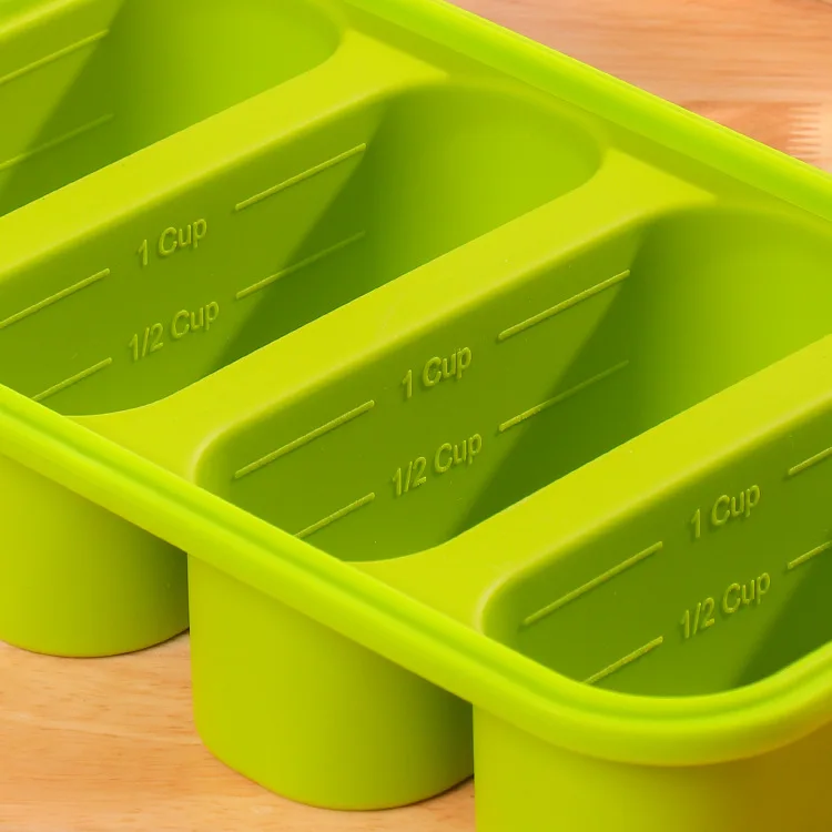 Source BHD Soup Storage Ice Tray Freezer Silicone Soup Tray Cubes Large Silicone  Soup Freezing Cube Tray with Lid on m.